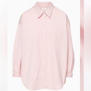 Aritzia Wilfred Free Light Pink Relaxed Shitt